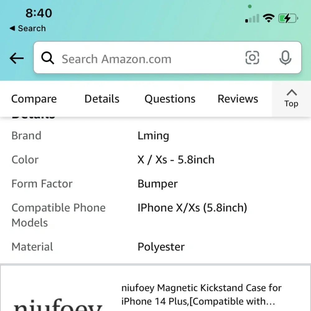 Mirror iPhone case for‎ iPhone X/10. New in box retail 25